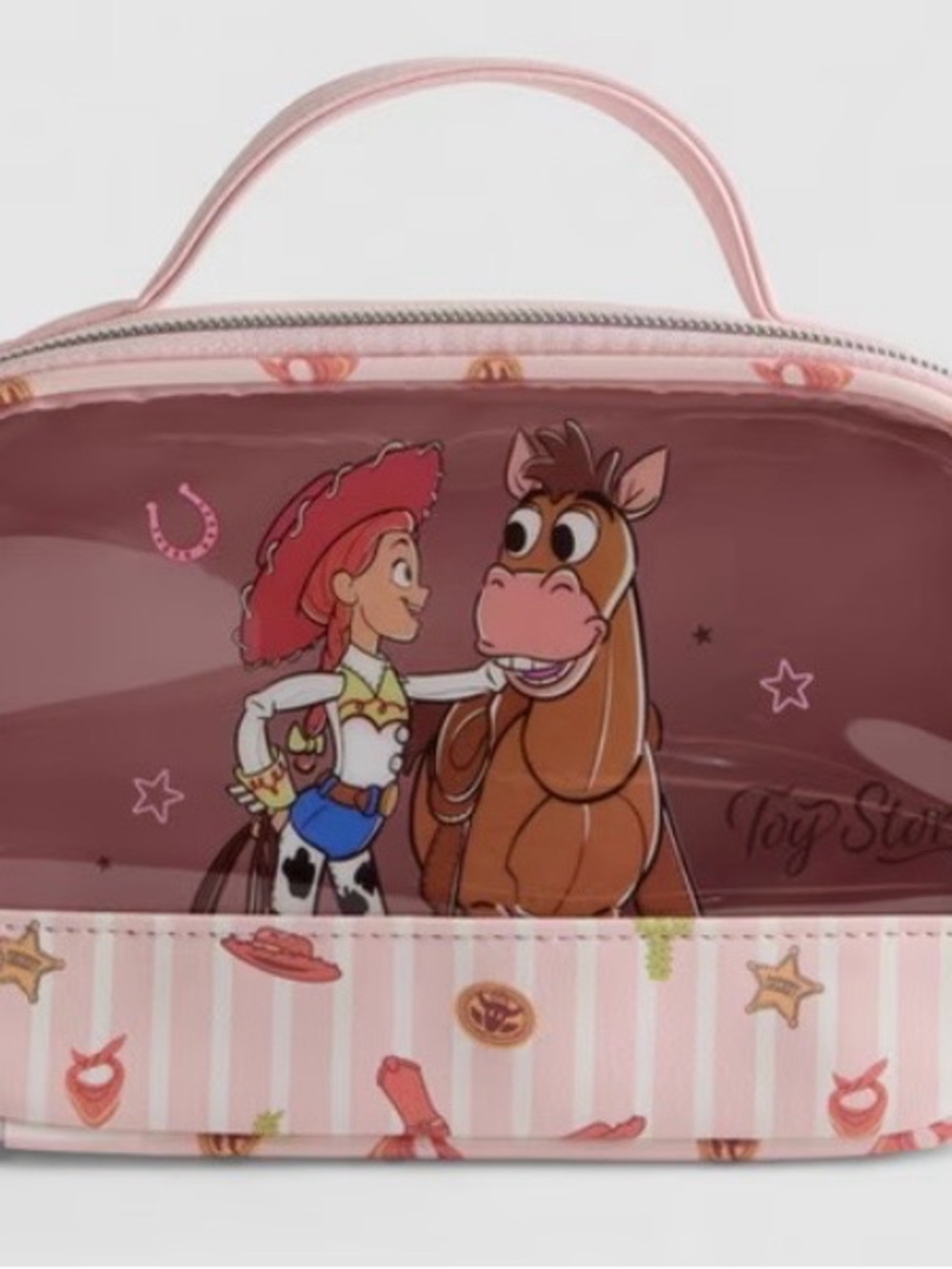 Pink Toy Story Cosmetic Case with Jessie and Bullseye